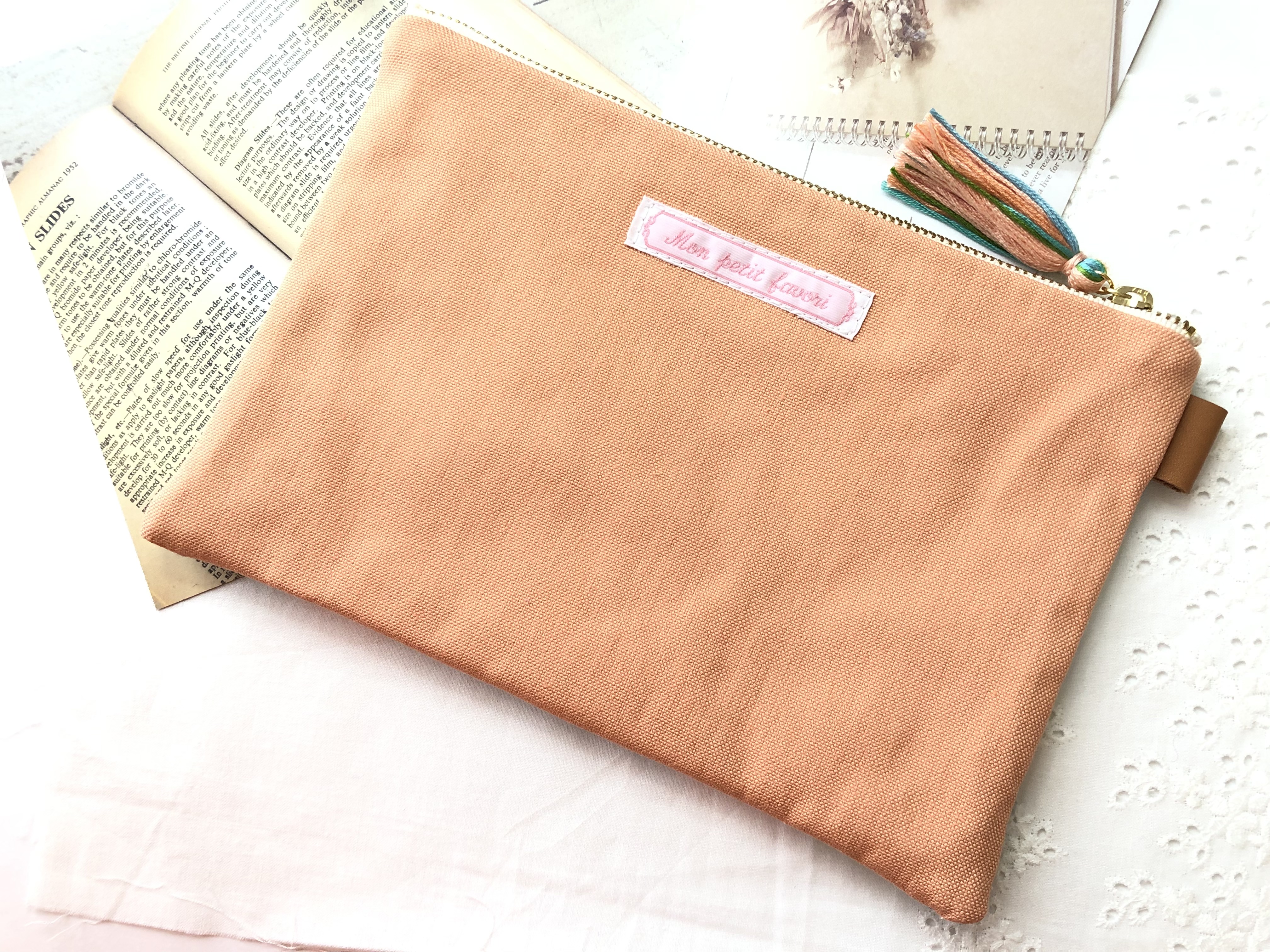 リボン編み ポーチl 海辺 Iichi ハンドメイド クラフト作品 手仕事品の通販