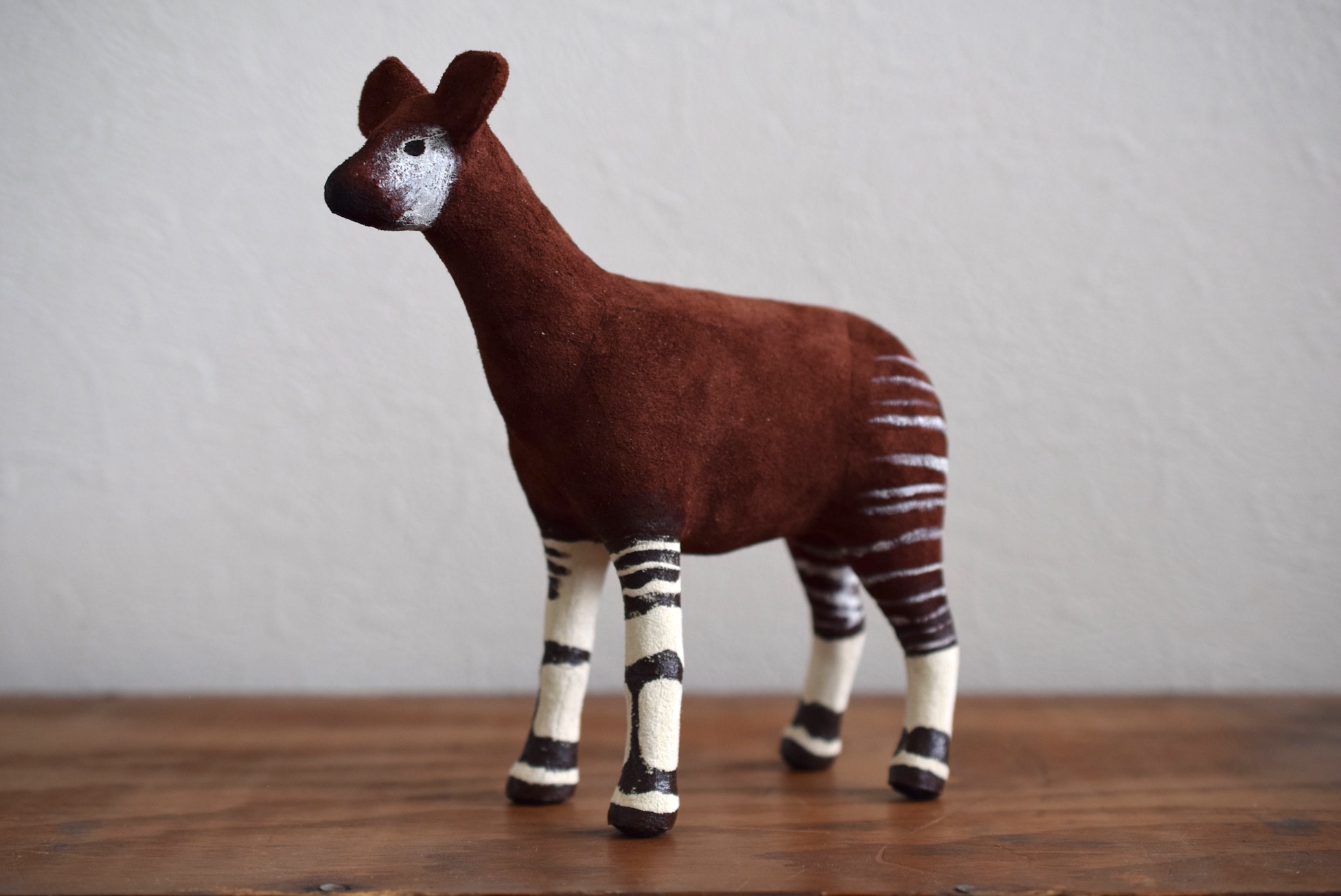 革のオブジェ オカピ Iichi ハンドメイド クラフト作品 手仕事品の通販