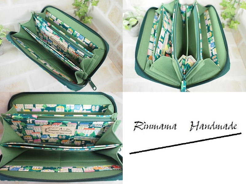 Yukiemon コロコロタウン フェイクレザー 長財布 グリーン Iichi ハンドメイド クラフト作品 手仕事品の通販 Yukiemon コロコロタウン フェイクレザー 長財布 グリーン Iichi ハンドメイド クラフト作品 手仕事品の通販