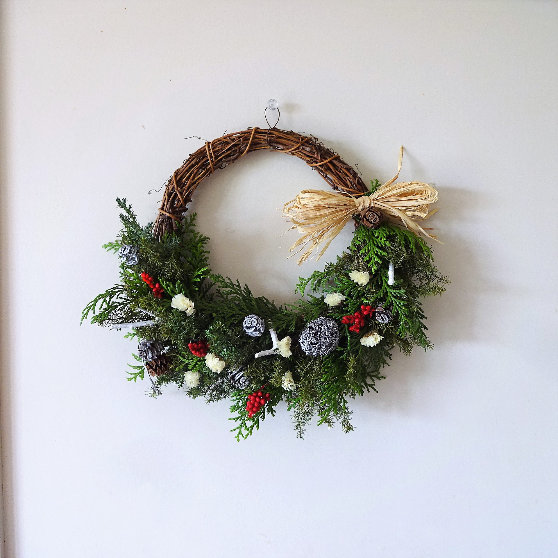 クリスマスフレッシュリース Iichi ハンドメイド クラフト作品 手仕事品の通販