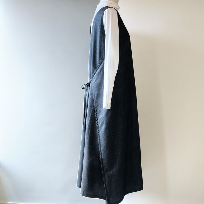 着物リメイク 泥大島のジャンパースカートM 100亀甲 | iichi 