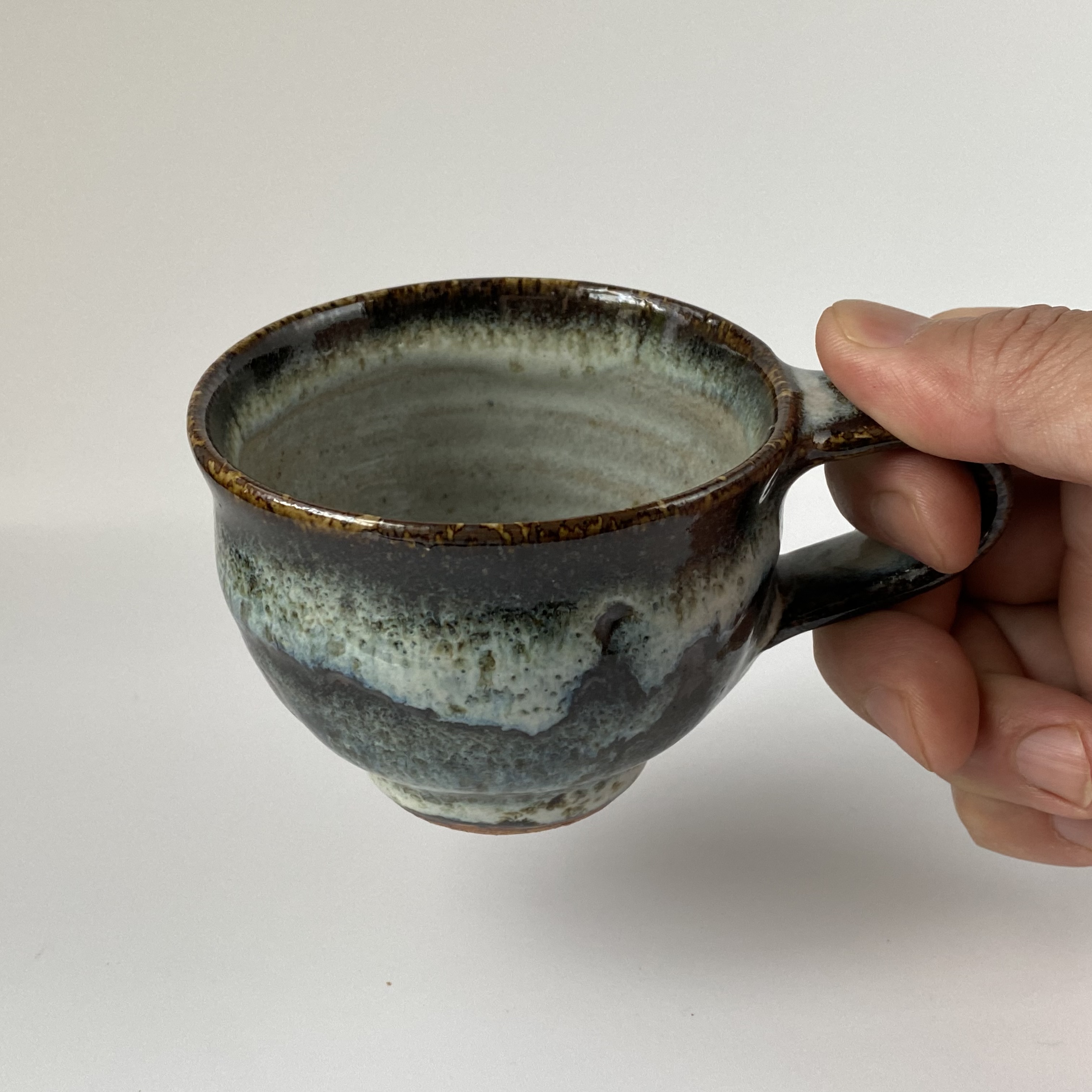 ブルーのコーヒーカップ ソーサー 手仕事 民藝 和 陶器 Iichi ハンドメイド クラフト作品 手仕事品の通販