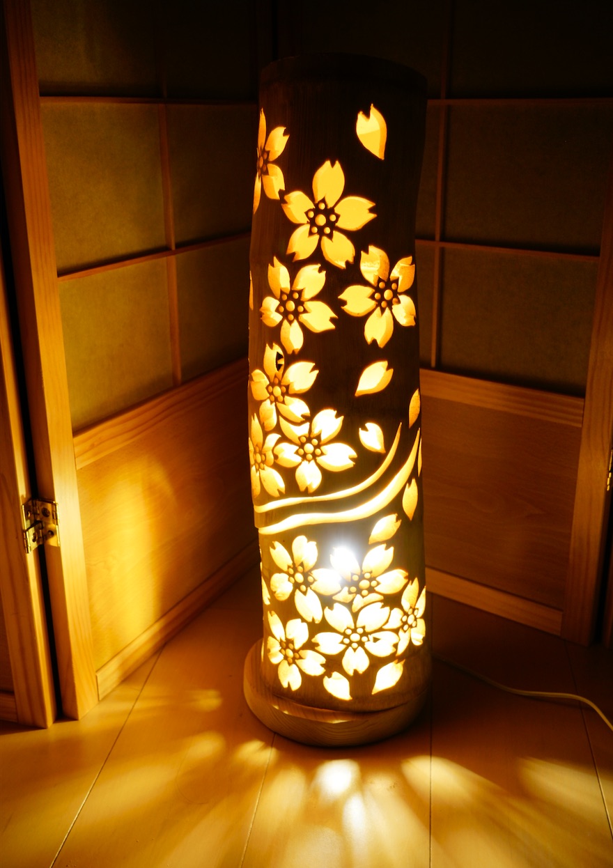 竹灯り　〜桜と舞う〜　竹灯籠　極太孟宗竹 竹灯り 〜桜と舞う〜 竹灯籠 極太孟宗竹