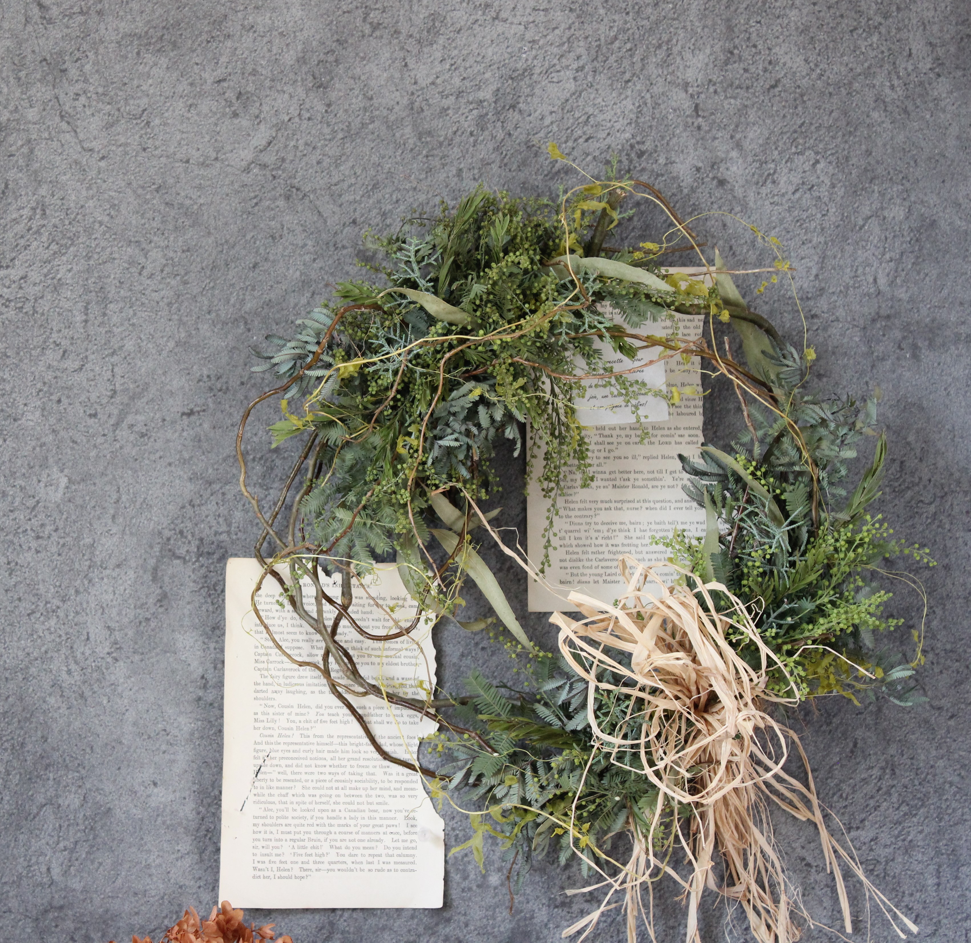 wreath「春の約束」 ミモザの蕾のグリーンリース ドライフラワーリース wreath「春の約束」 ミモザの蕾のグリーンリース ドライフラワーリース