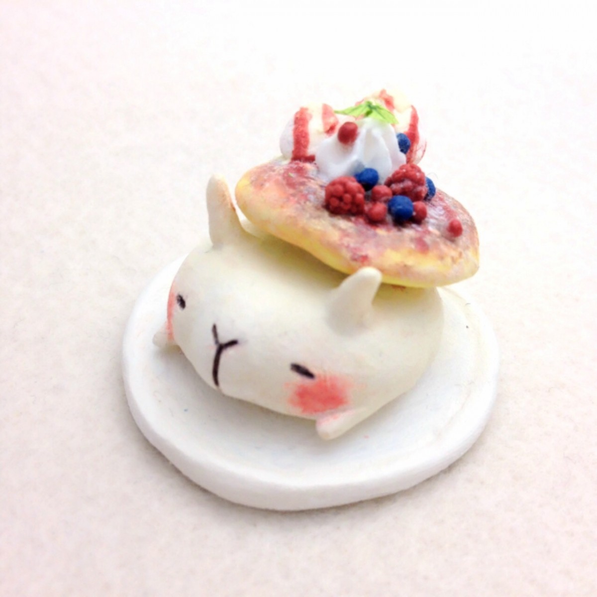 パンケーキアニマル添え ウサギ Iichi ハンドメイド クラフト作品 手仕事品の通販