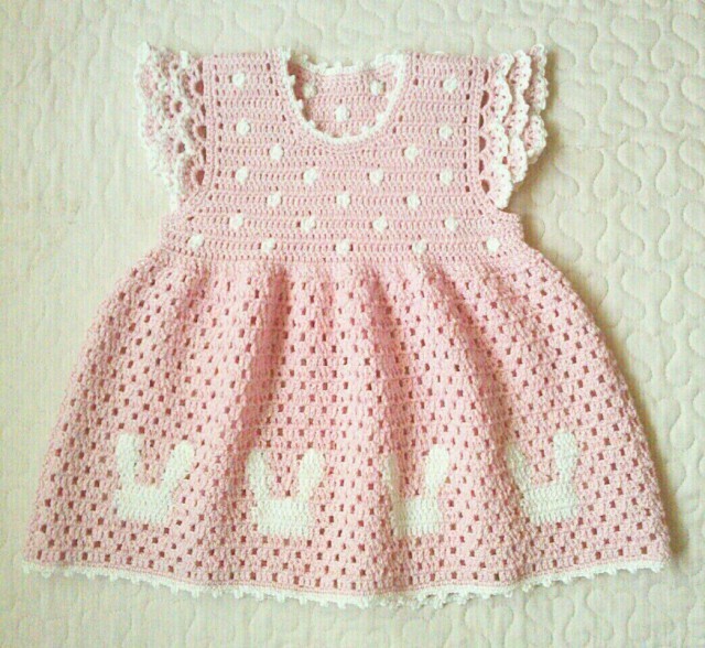 うさぎの水玉フリルワンピース 80 ベビーピンク Iichi ハンドメイド クラフト作品 手仕事品の通販