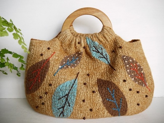 布フェルトのグラニーバッグ Iichi ハンドメイド クラフト作品 手仕事品の通販