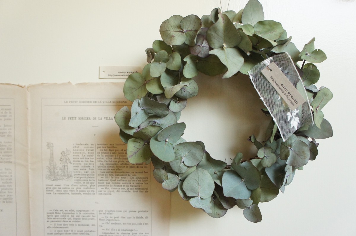 丸葉ユーカリのリース 27cm Iichi ハンドメイド クラフト作品 手仕事品の通販