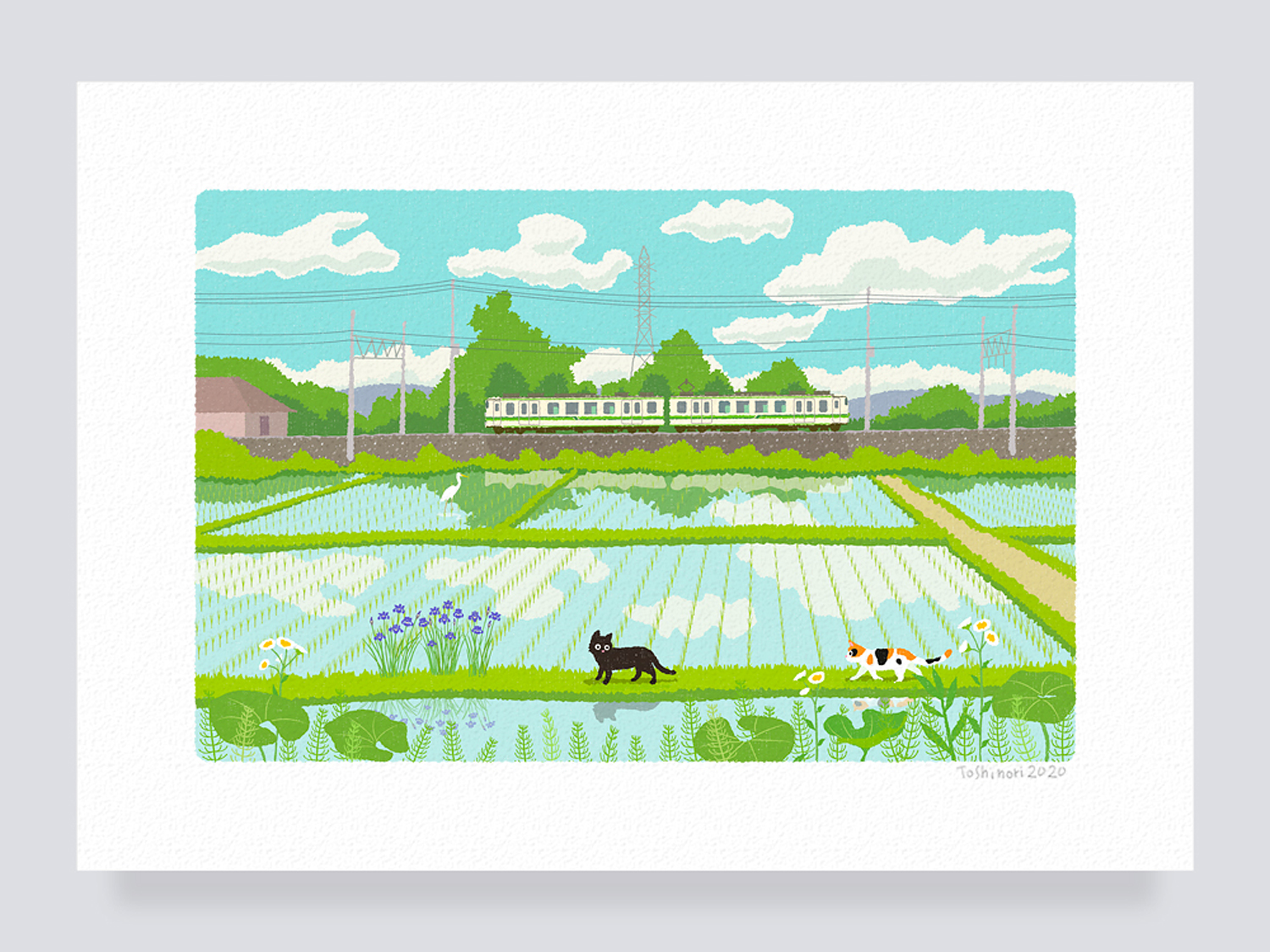 イラストフレーム 17 緑色の風 Iichi ハンドメイド クラフト作品 手仕事品の通販