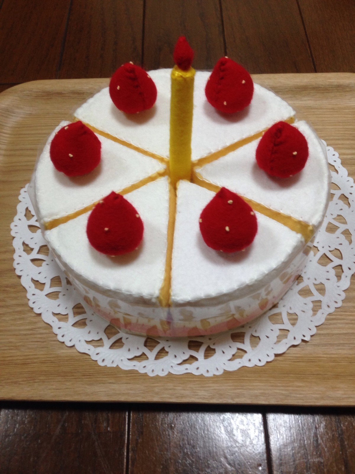 バースデーケーキ Iichi ハンドメイド クラフト作品 手仕事品の通販