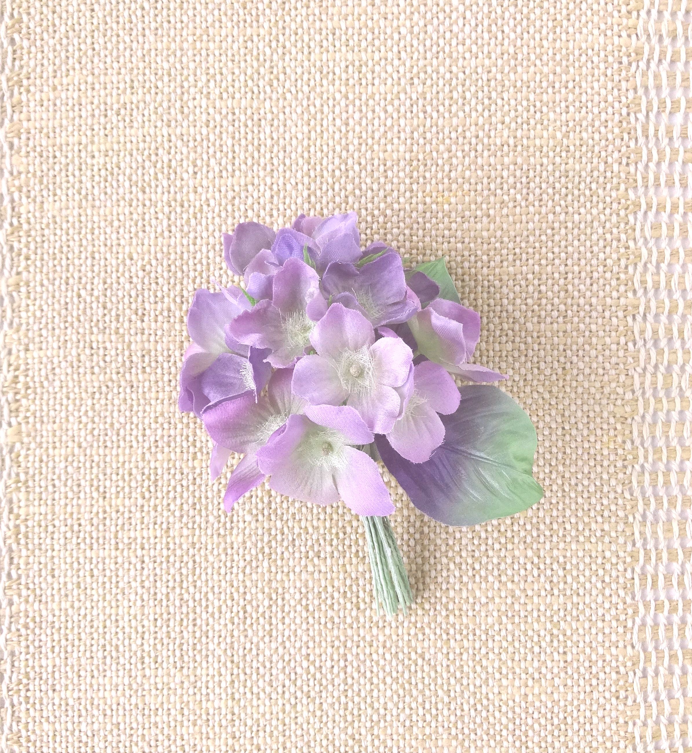紫陽花 アジサイ シルク絖製 コサージュ 髪飾り Iichi ハンドメイド クラフト作品 手仕事品の通販