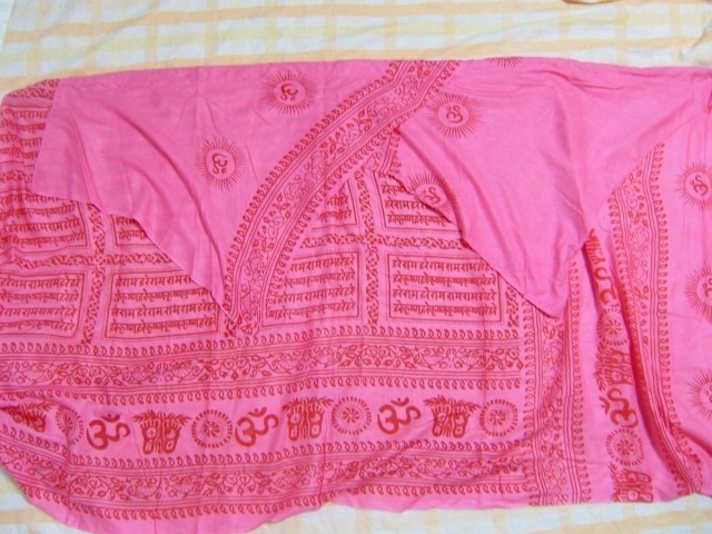 インド布の巻きスカート ピンク Iichi ハンドメイド クラフト作品 手仕事品の通販