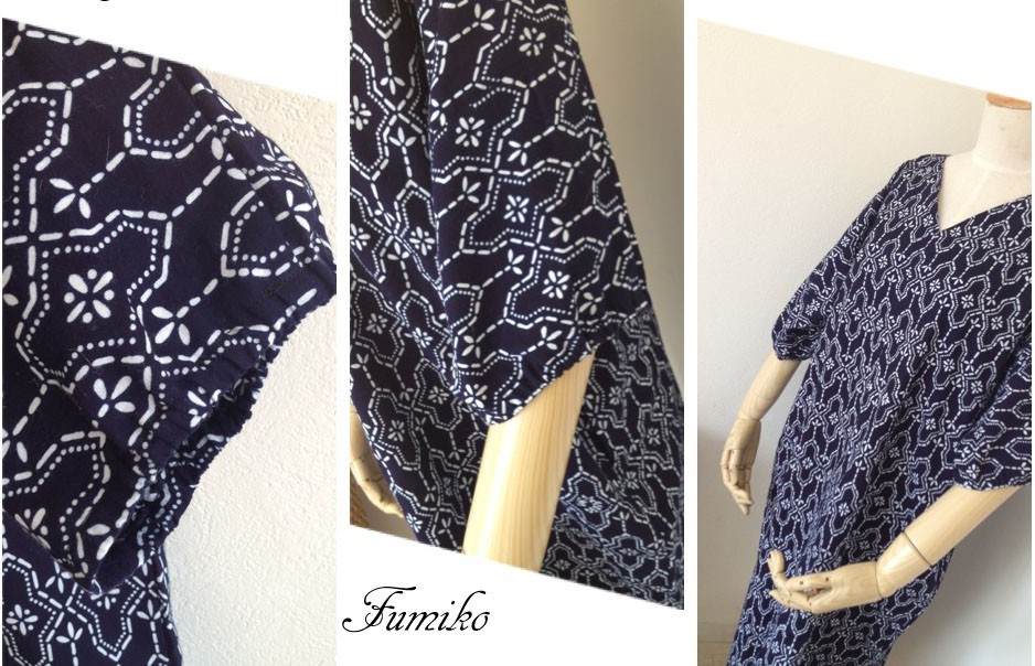 浴衣生地のワンピース Iichi ハンドメイド クラフト作品 手仕事品の通販