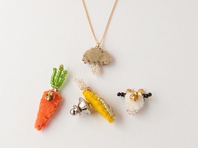 野菜モチーフのアクセサリーセット Barbecue Iichi ハンドメイド クラフト作品 手仕事品の通販