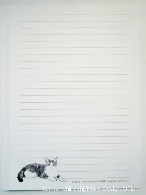 猫のイラストレターセット 便箋 封筒 Iichi ハンドメイド クラフト作品 手仕事品の通販