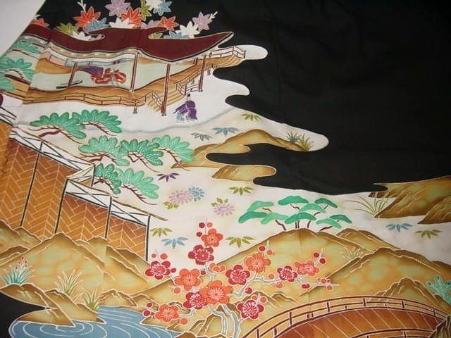平安絵巻留袖イレギュラーヘムワンピース Iichi ハンドメイド クラフト作品 手仕事品の通販