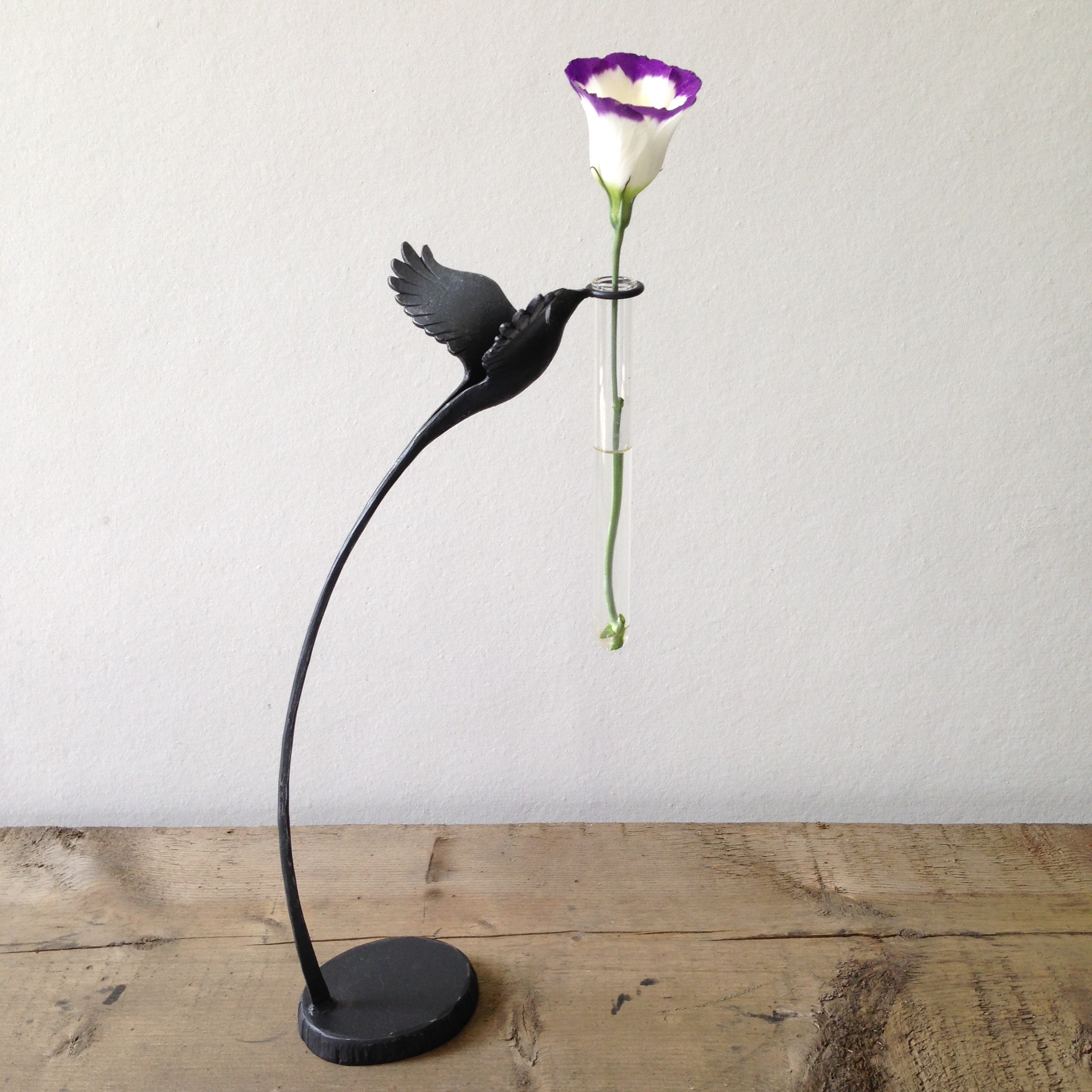 N様オーダー品 花をつむ小鳥の一輪挿し Iichi ハンドメイド クラフト作品 手仕事品の通販