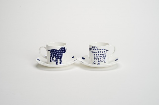 Pair Dog Coffee Cups 犬のペアコーヒーカップ Iichi ハンドメイド クラフト作品 手仕事品の通販