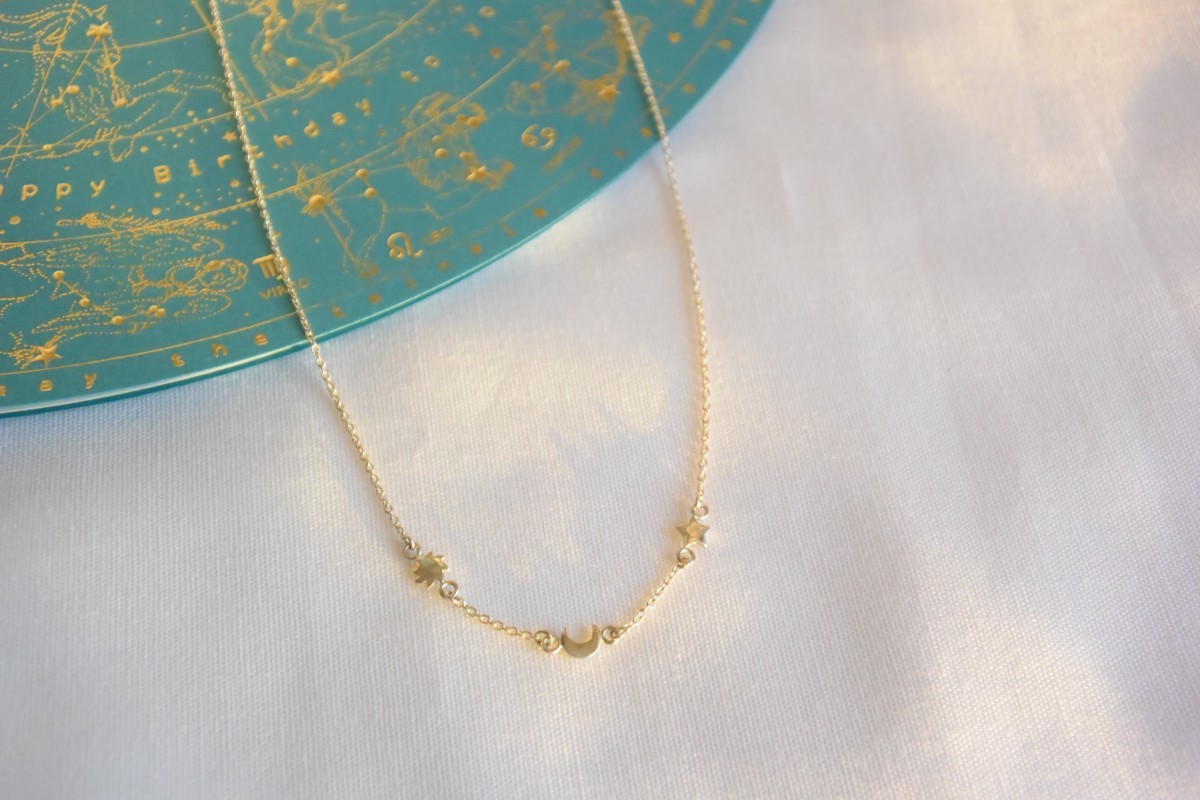 月と星と太陽のネックレス Iichi ハンドメイド クラフト作品 手仕事品の通販