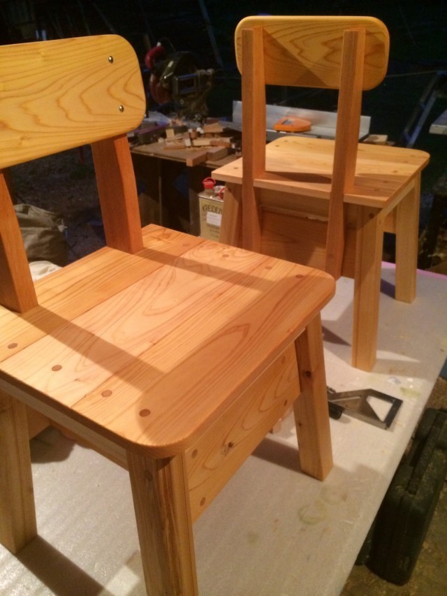 木の勉強机と椅子 Iichi ハンドメイド クラフト作品 手仕事品の通販