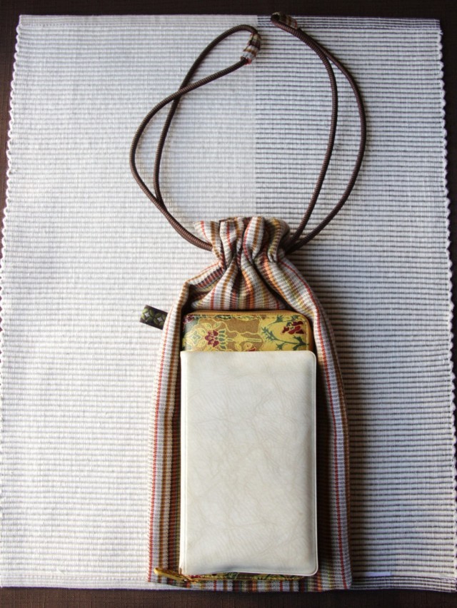 長財布と通帳の入る巾着 Iichi ハンドメイド クラフト作品 手仕事品の通販