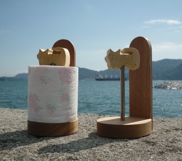 猫のトイレットペーパーホルダー | iichi ハンドメイド・クラフト作品・手仕事品の通販
