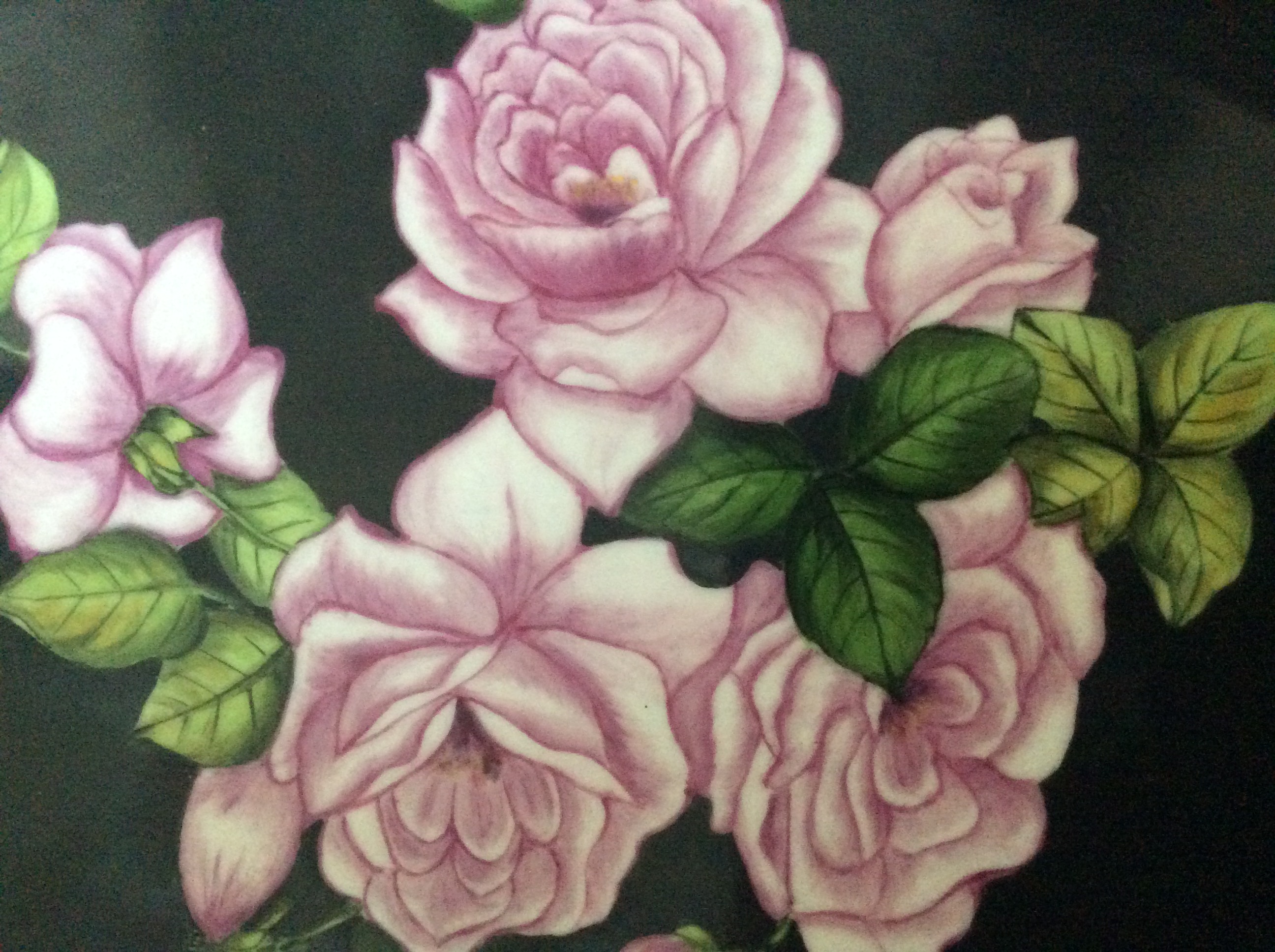 薔薇の花の絵皿 Iichi ハンドメイド クラフト作品 手仕事品の通販