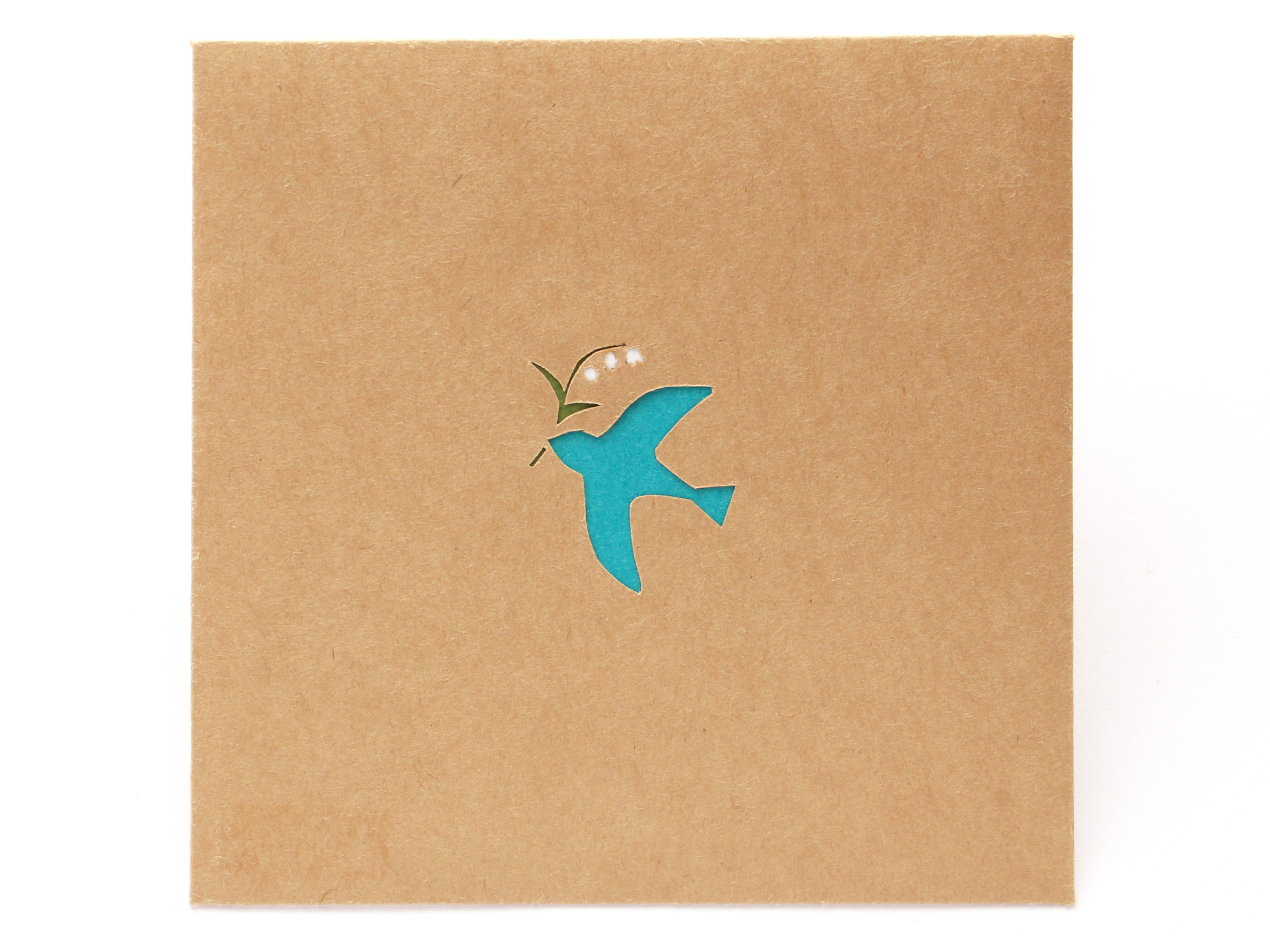 切り絵のぽち袋 青い鳥 大サイズ ２枚セット Iichi ハンドメイド クラフト作品 手仕事品の通販