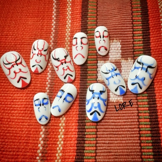 歌舞伎ネイル Iichi ハンドメイド クラフト作品 手仕事品の通販