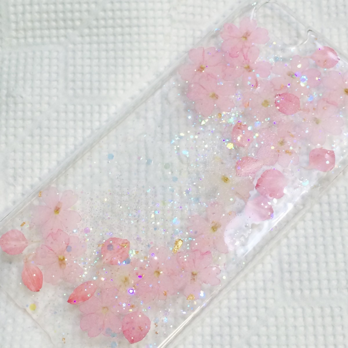 ピンクバーベナ 桜風 春の押し花スマホケース Iichi ハンドメイド クラフト作品 手仕事品の通販