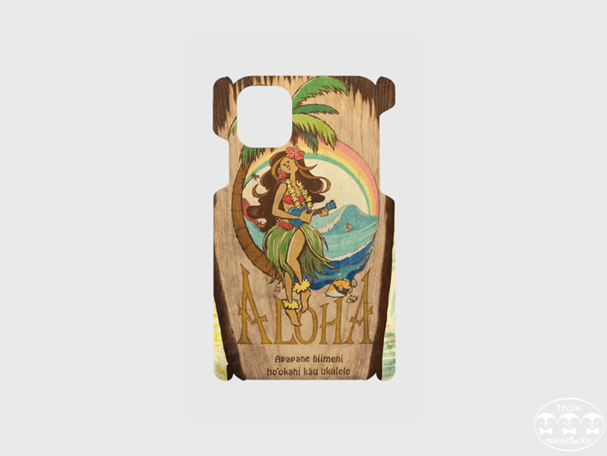 送料無料 ハワイアン ウクレレガール Iphoneケース Iichi ハンドメイド クラフト作品 手仕事品の通販