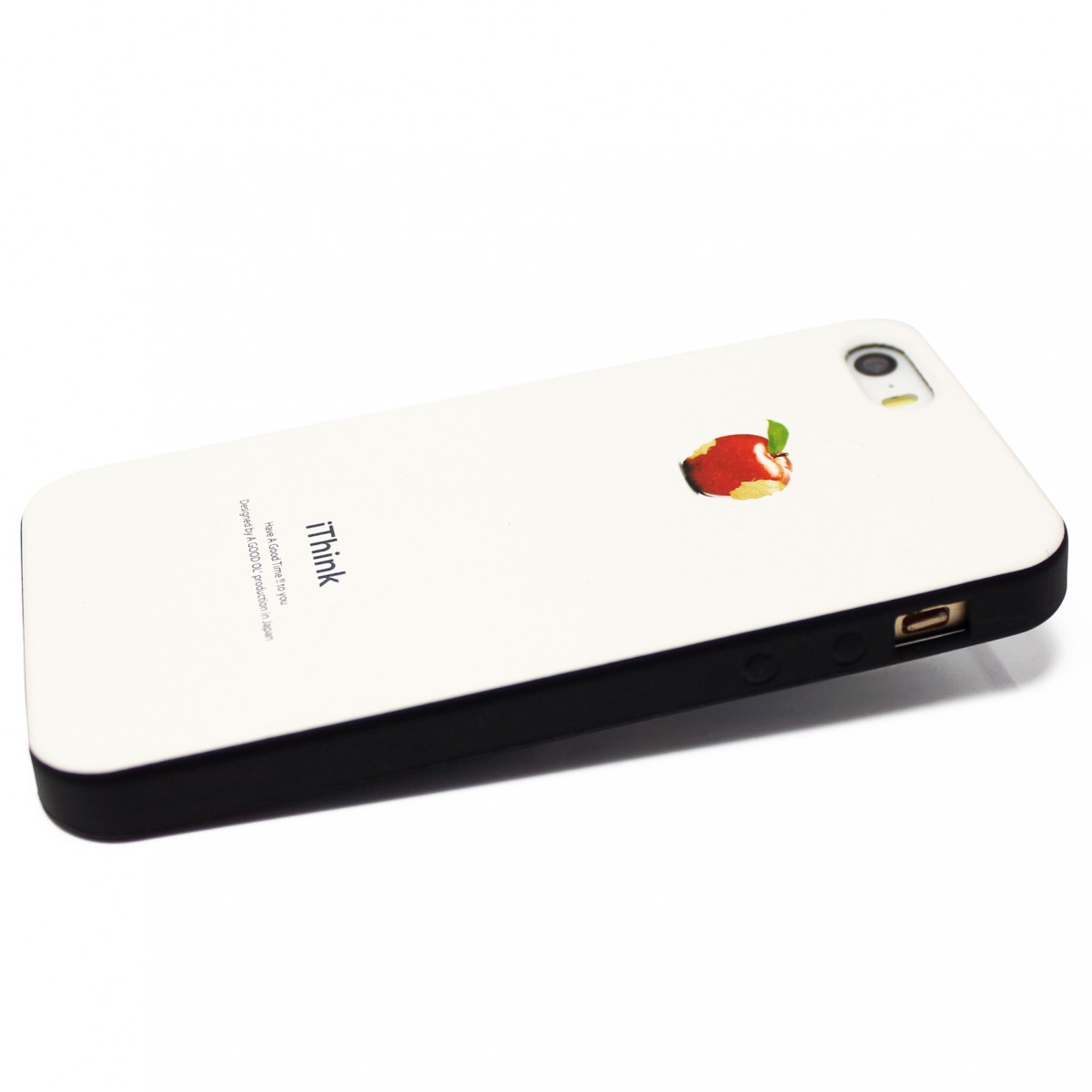 Iphone5 Iphone5s用 Iphonese 軽量レザーケース オフホワイト ブラック Apple アップル Iichi ハンドメイド クラフト作品 手仕事品の通販
