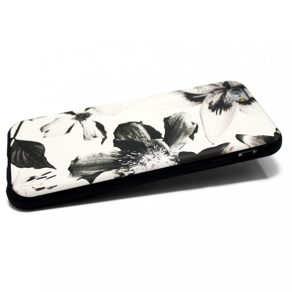 Iphone6 Iphone6sケース 4 7寸用 軽量レザーケースiphone6カバー 花柄 ブラック ホワイトフラワー Iichi ハンドメイド クラフト作品 手仕事品の通販