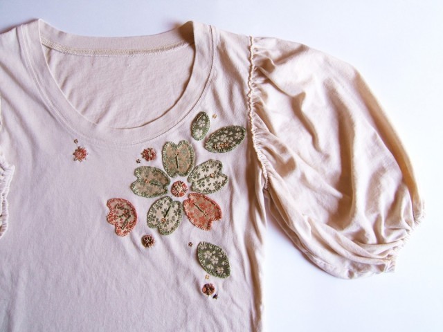 Sakura Tshirts リメイクtシャツ 桜 Iichi ハンドメイド クラフト作品 手仕事品の通販
