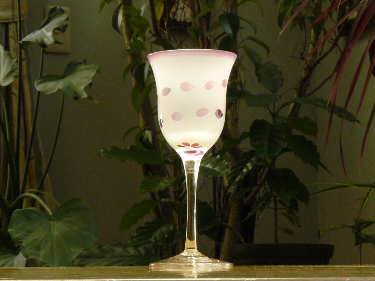 ワイングラス 花びら ピンク 1個 Iichi ハンドメイド クラフト作品 手仕事品の通販