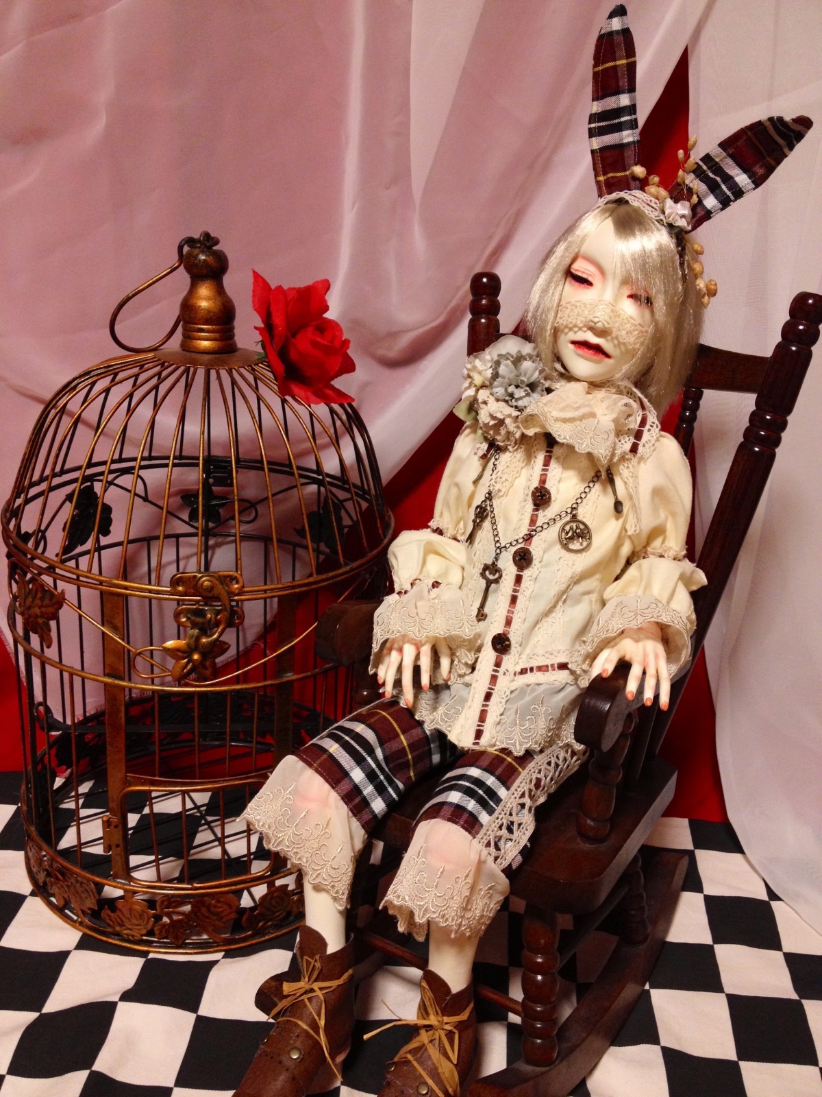 三月うさぎ 球体関節人形 Iichi ハンドメイド クラフト作品 手仕事品の通販