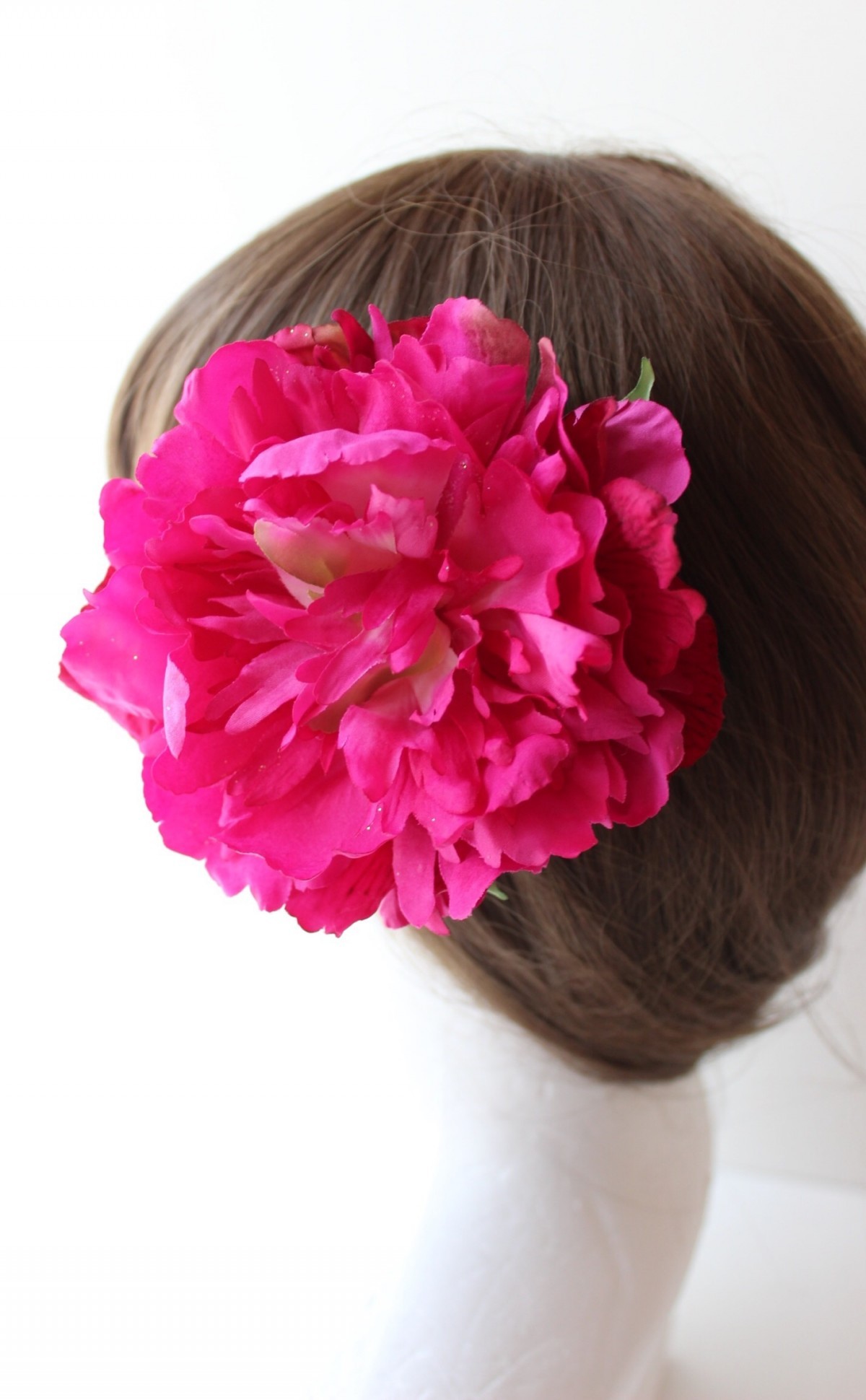 ピンクの芍薬の髪飾り Iichi ハンドメイド クラフト作品 手仕事品の通販
