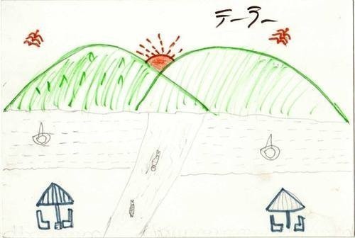 カンボジア地雷原の子供たちが描くポストカード 原画 Iichi ハンドメイド クラフト作品 手仕事品の通販