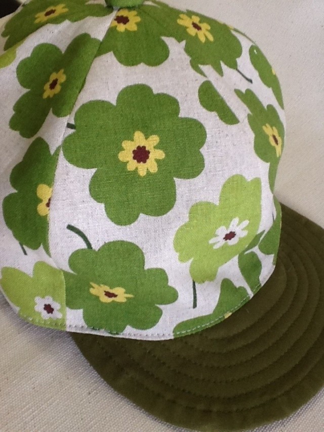 北欧風 花柄キャップ グリーン系 Iichi ハンドメイド クラフト作品 手仕事品の通販