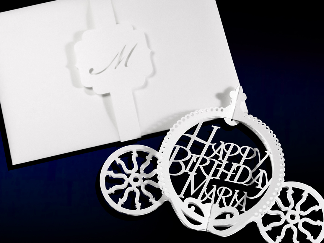 お名前入れ バースデーポップアップカード かぼちゃの馬車 Iichi ハンドメイド クラフト作品 手仕事品の通販