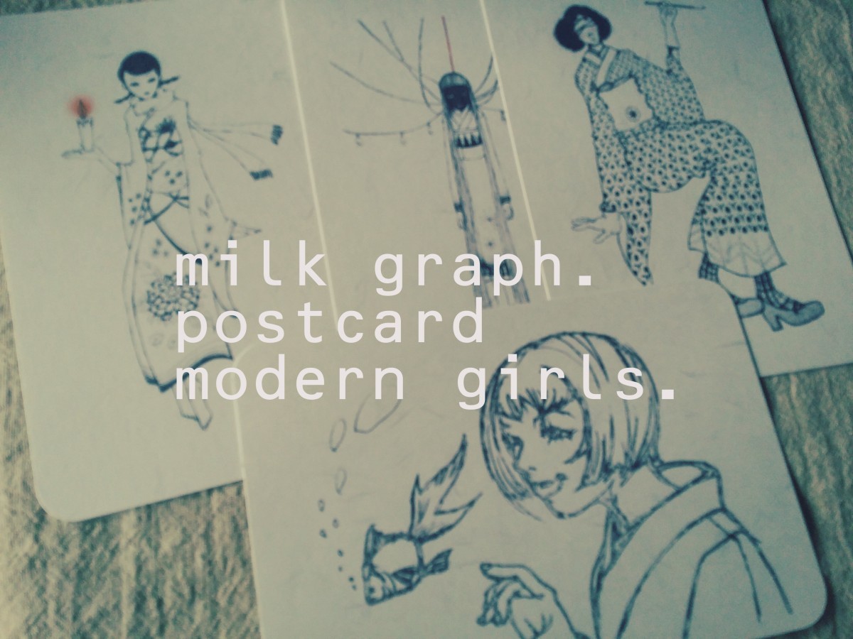 大正浪漫モダンガール和紙ポストカード Iichi ハンドメイド クラフト作品 手仕事品の通販