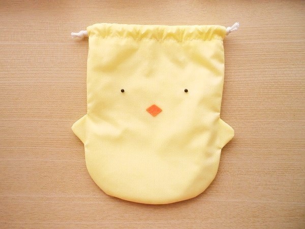 かわいいひよこ型巾着 Iichi ハンドメイド クラフト作品 手仕事品の通販
