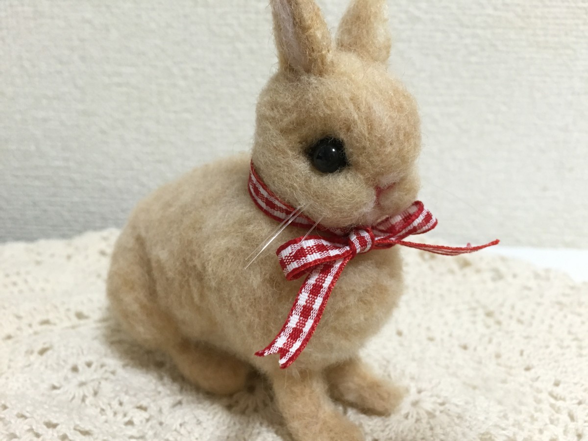 羊毛フェルト うさぎ はなぺちゃネザーちゃん Iichi ハンドメイド クラフト作品 手仕事品の通販