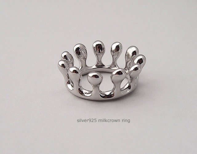 Milk Crownミルククラウンの指輪8号 Sv925 Yujikono Iichi ハンドメイド クラフト作品 手仕事品の通販 Milk Crownミルククラウンの指輪8号 Sv925 Yujikono Iichi ハンドメイド クラフト作品 手仕事品の通販