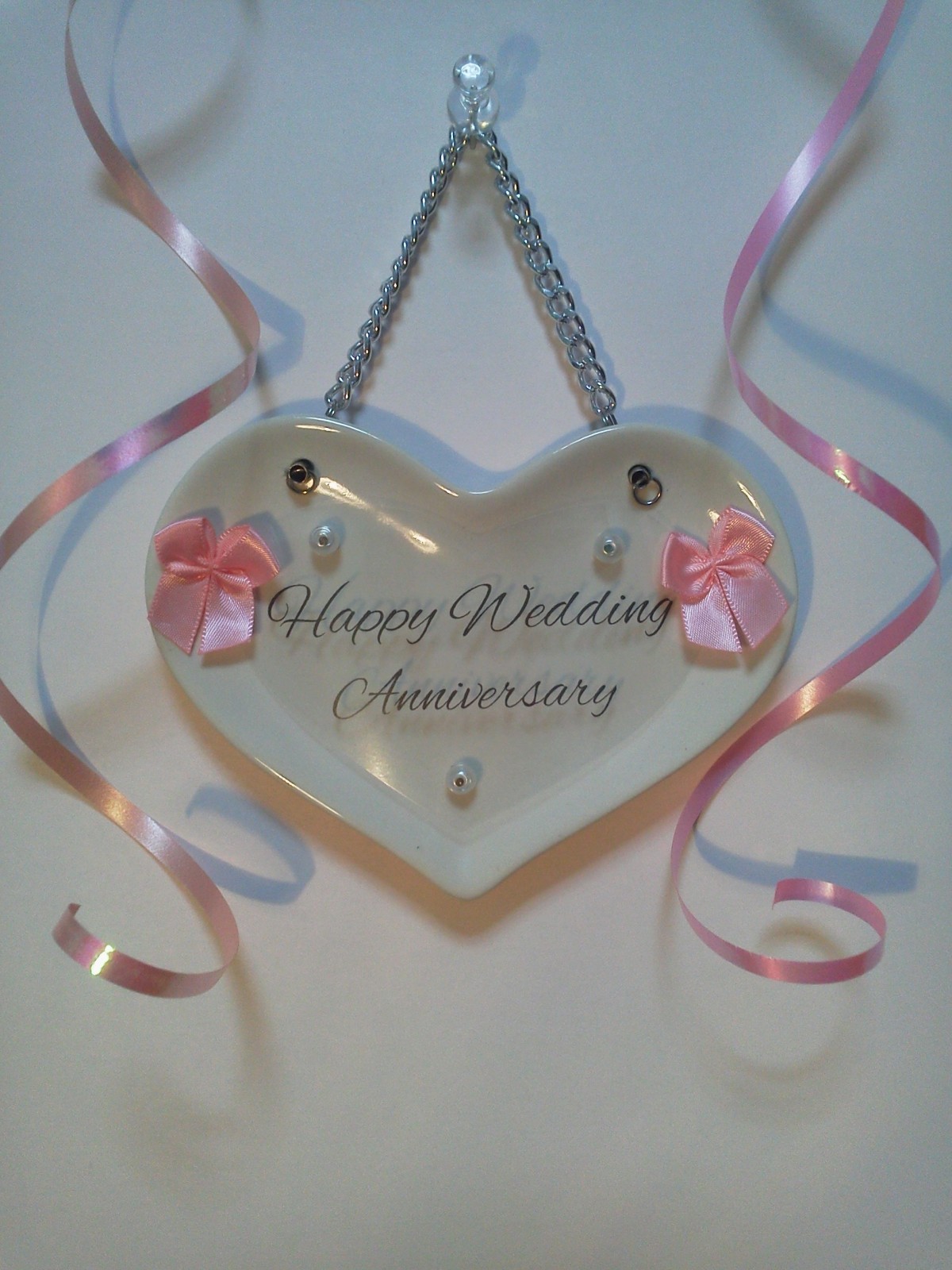 ハートの陶器の壁飾り Happy Wedding Anniversary Iichi ハンドメイド クラフト作品 手仕事品の通販