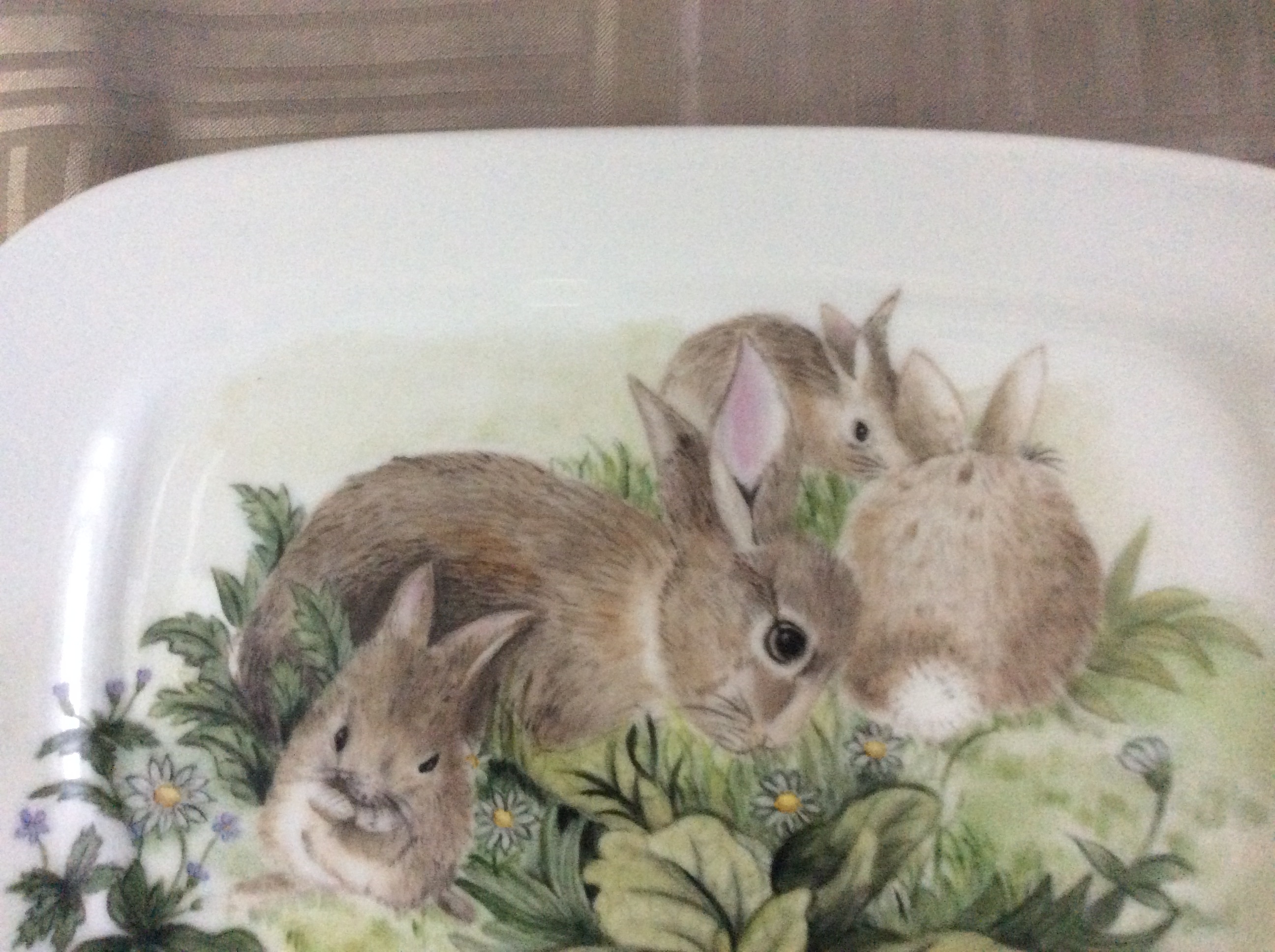 うさぎのファミリーの絵皿１ Iichi ハンドメイド クラフト作品 手仕事品の通販