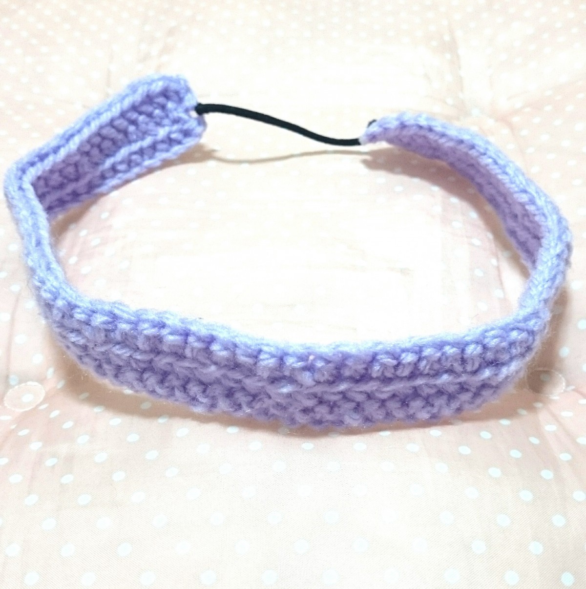 毛糸のヘアバンド 薄紫 Iichi ハンドメイド クラフト作品 手仕事品の通販