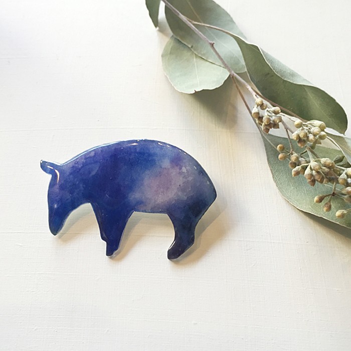 バクのプラ板ブローチ Iichi ハンドメイド クラフト作品 手仕事品の通販