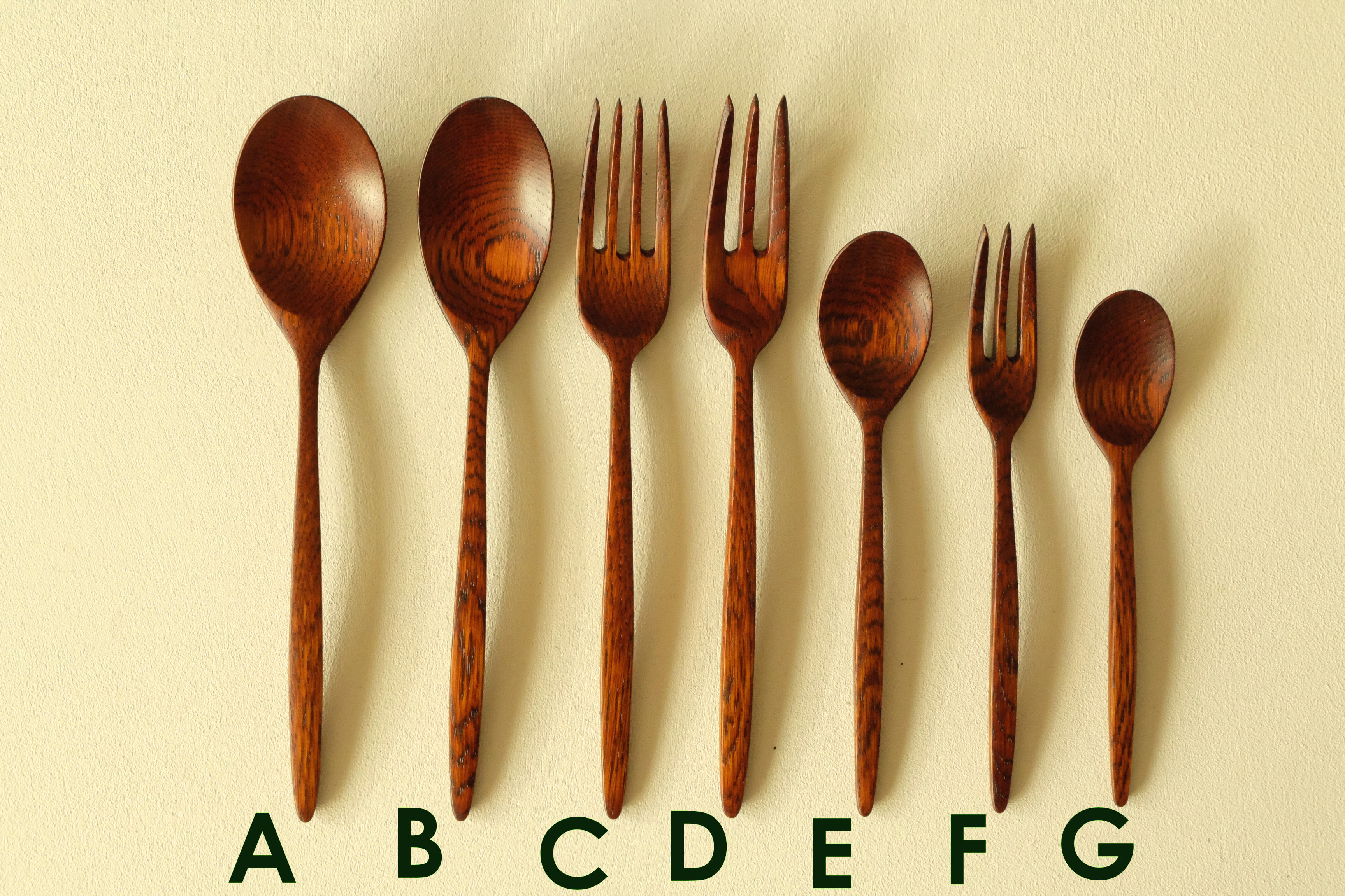ナラの木のディナースプーン Type ｆ Iichi ハンドメイド クラフト作品 手仕事品の通販
