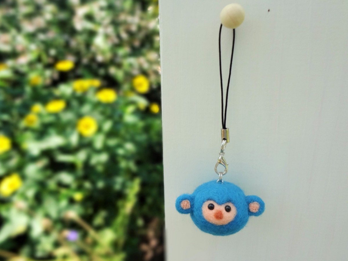まんまるモンキーストラップ 1個の価格です Iichi ハンドメイド クラフト作品 手仕事品の通販